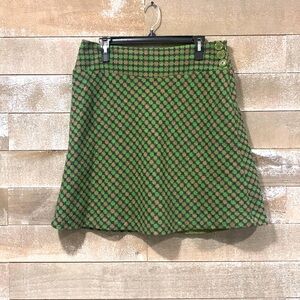LOFT by Ann Taylor vintage wool blend green lined skirt 12P